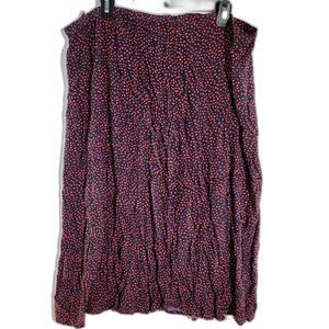 NWT Free Assembly Black and Red Polka Dot Slip Skirt Viscose Women XXXL